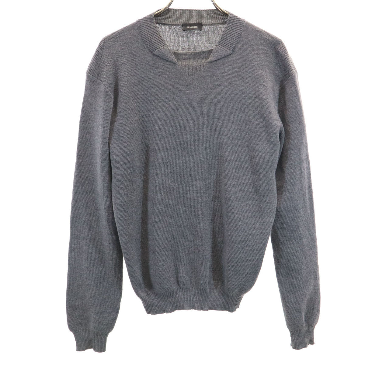 JIL SANDER ジルサンダー イタリア製 長袖 ニット 44 グレー セーター レディース