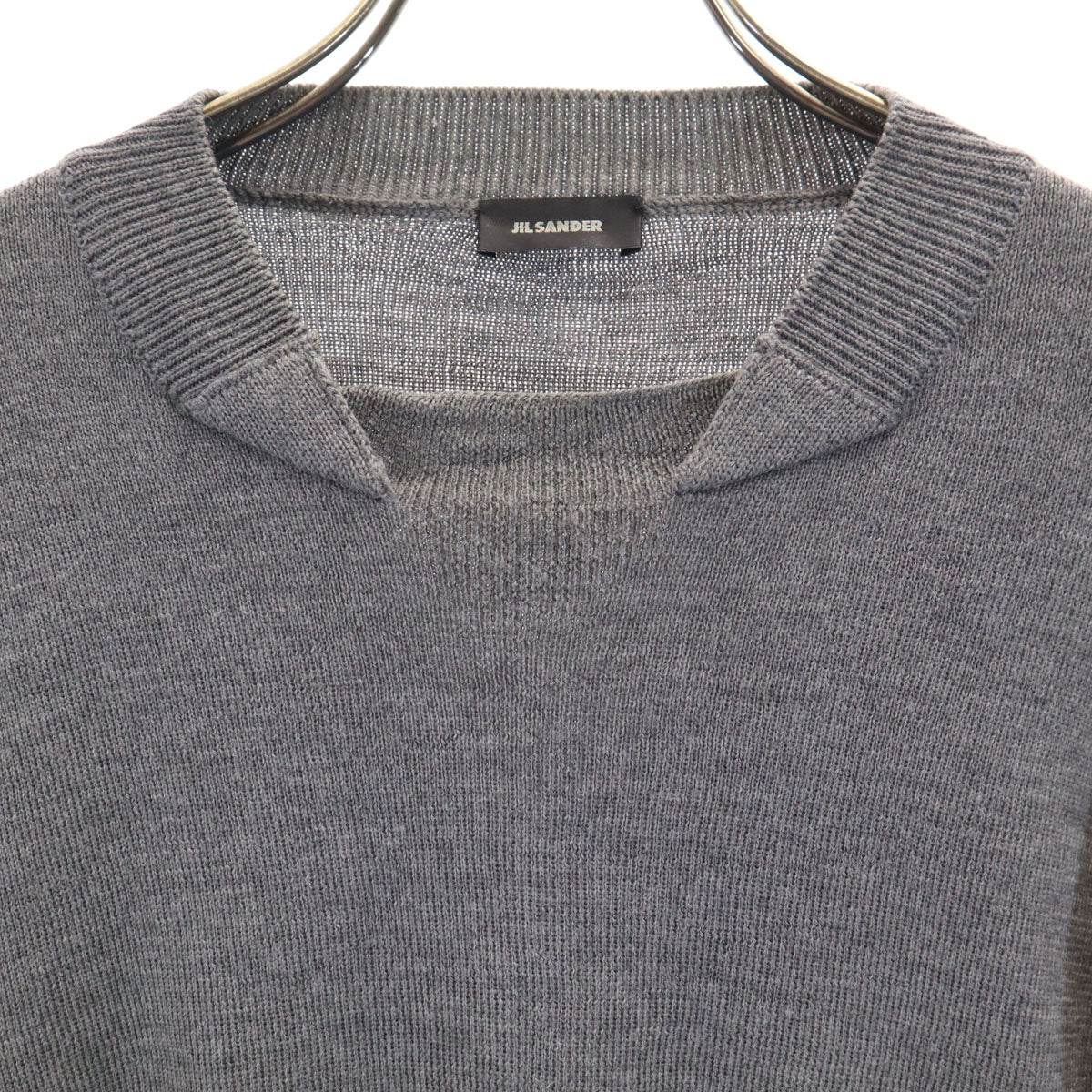 JIL SANDER ジルサンダー イタリア製 長袖 ニット 44 グレー セーター レディース
