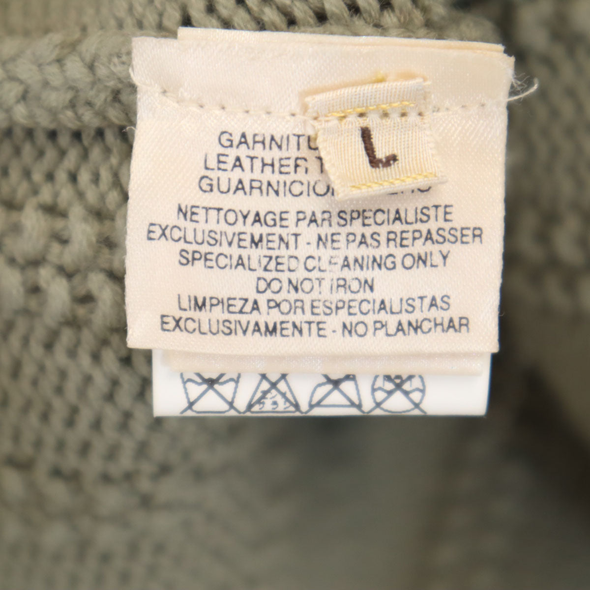 HERMES エルメス イタリア製 長袖 ハーフジップ ニット L グリーングレー セーター メンズ