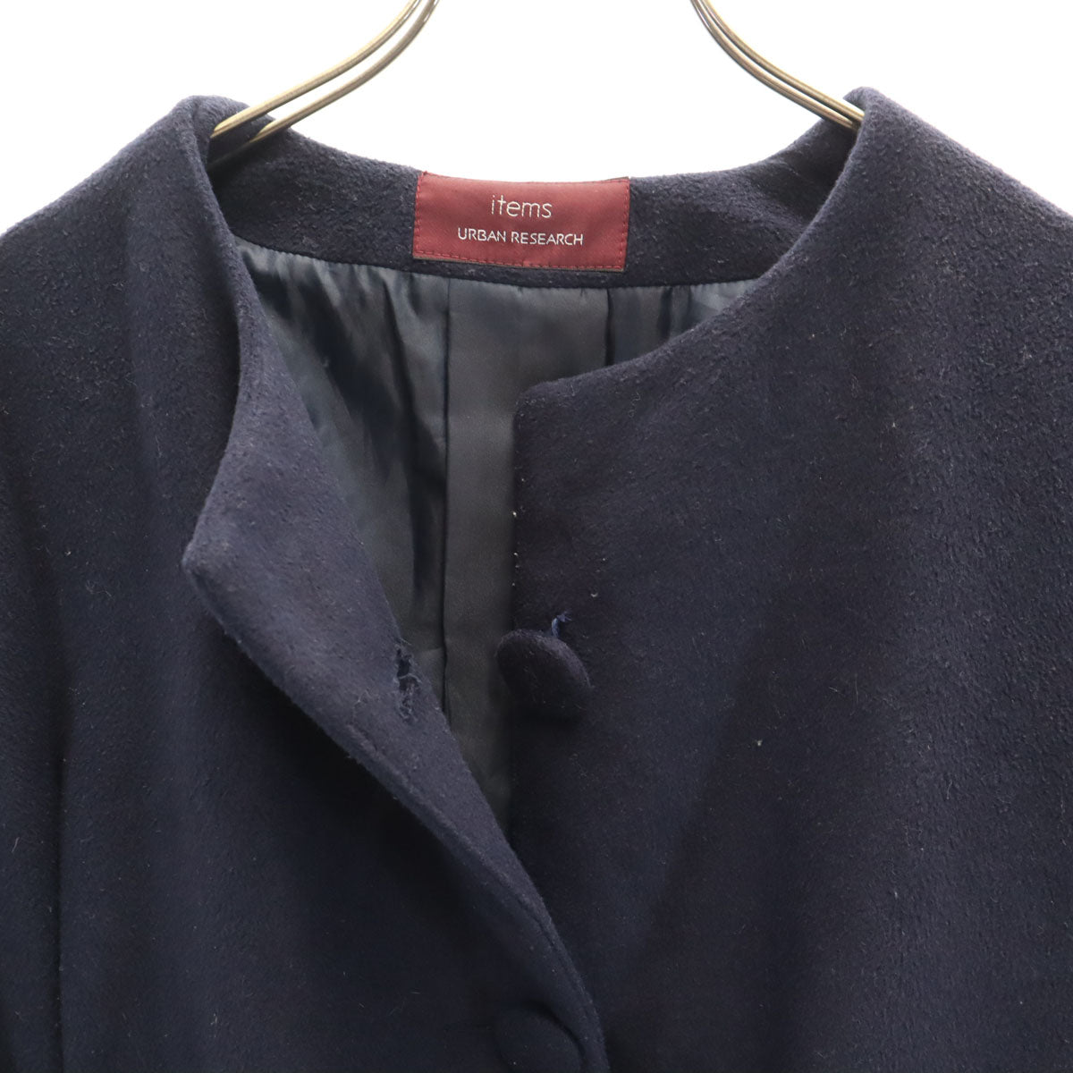 ITEMS URBAN RESEARCH アイテムズアーバンリサーチ ノーカラー ジャケット ONE ネイビー系 レディース
