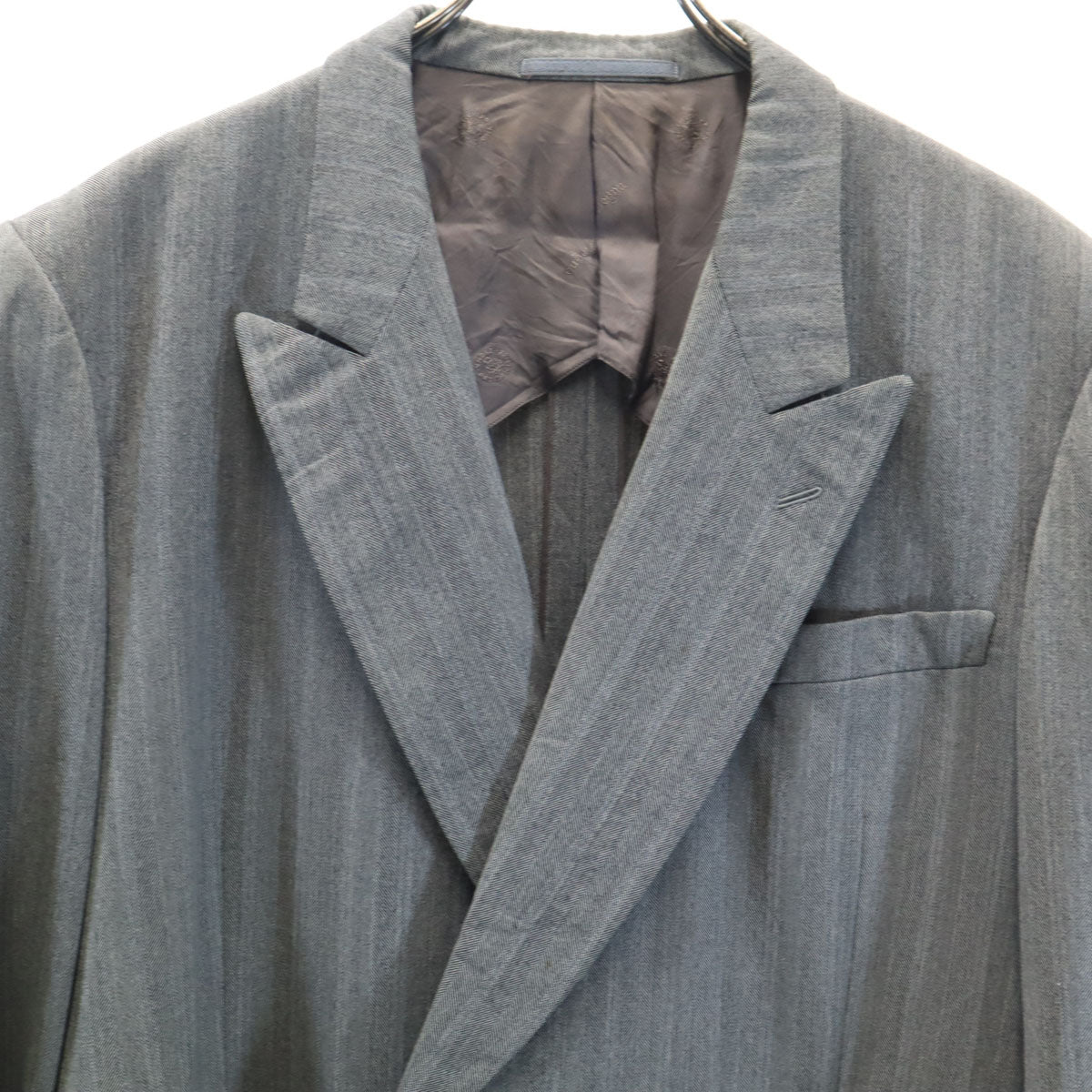 windsor tailor ashiya ストライプ柄 ゼニア生地 ダブル スーツ 上下 セットアップ グレー レディース