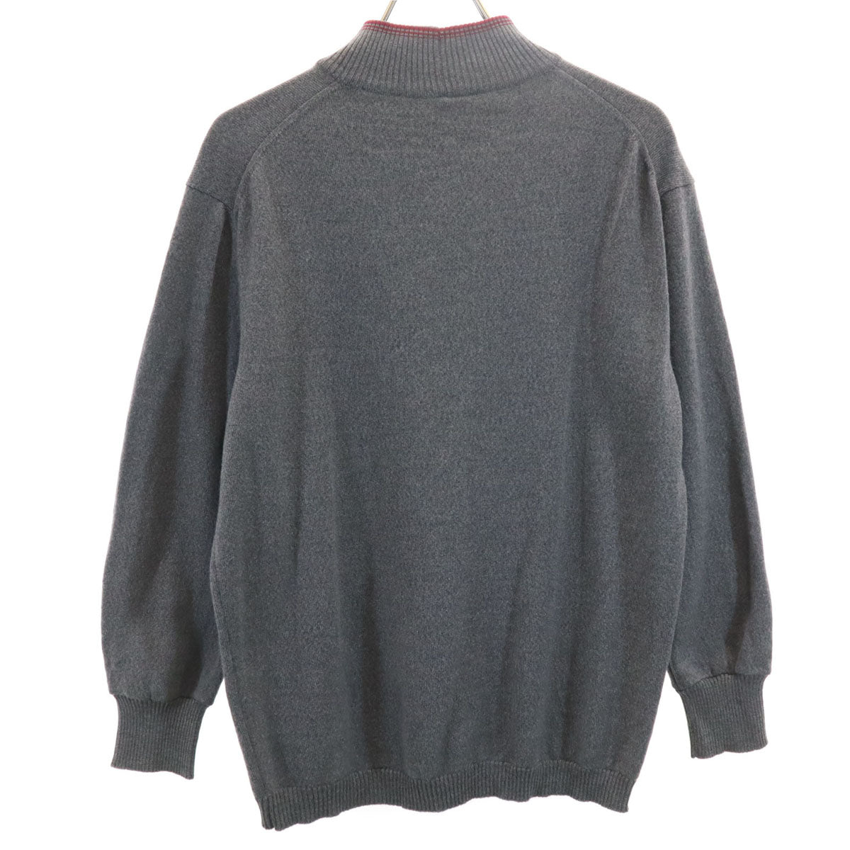 LANVIN ランバン 70s 80s ヴィンテージ 長袖 モックネック ニット 3 グレー セーター レディース