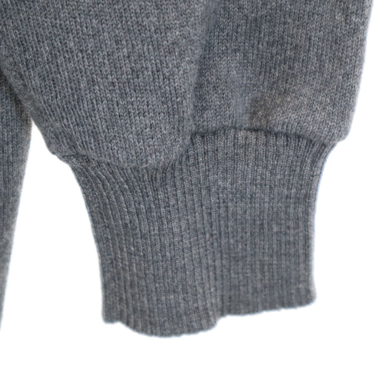 LANVIN ランバン 70s 80s ヴィンテージ 長袖 モックネック ニット 3 グレー セーター レディース