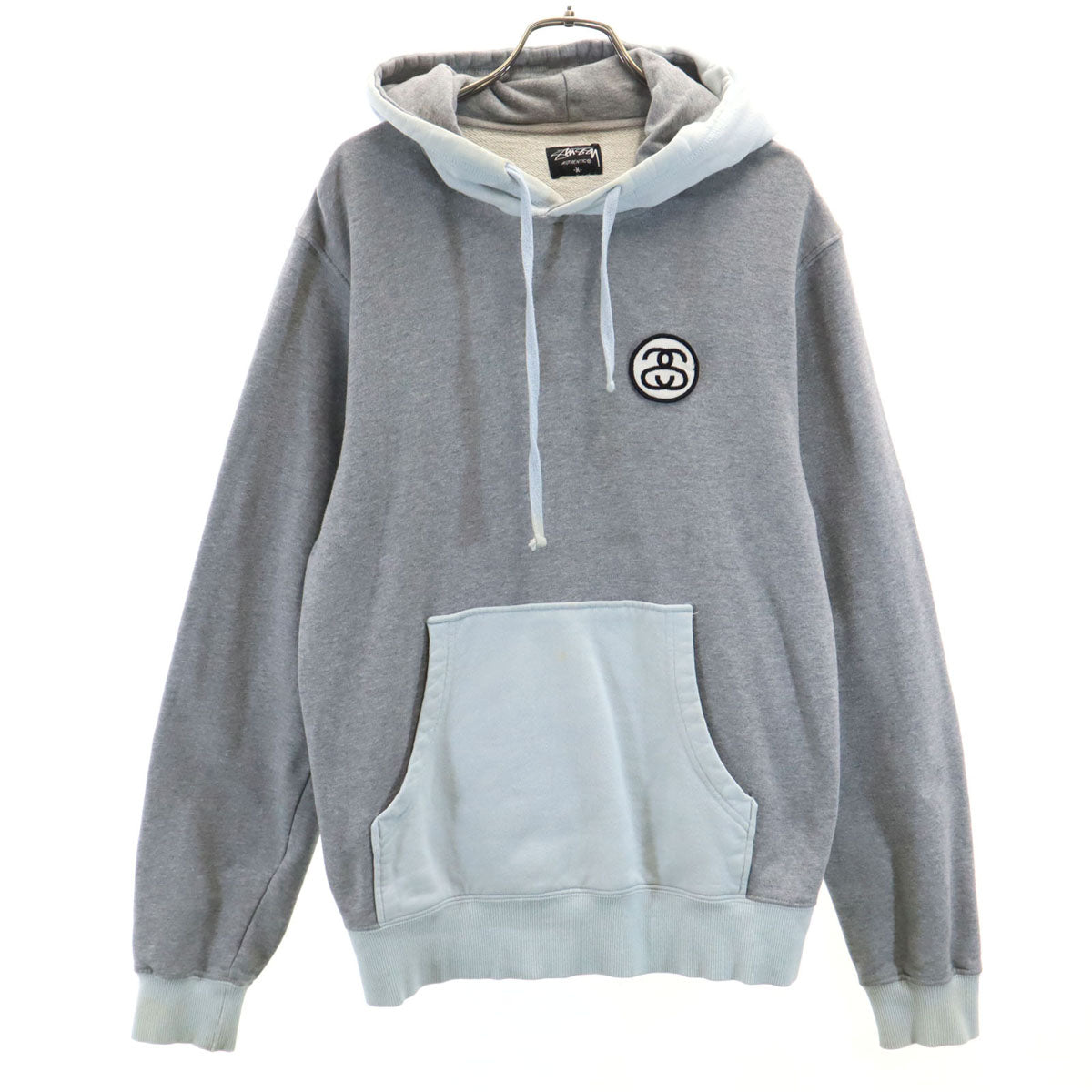 STUSSY ステューシー 長袖 スウェットパーカー M グレー メンズ