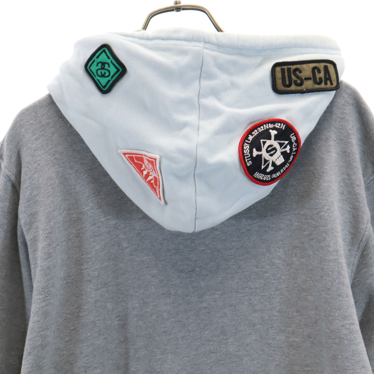 STUSSY ステューシー 長袖 スウェットパーカー M グレー メンズ