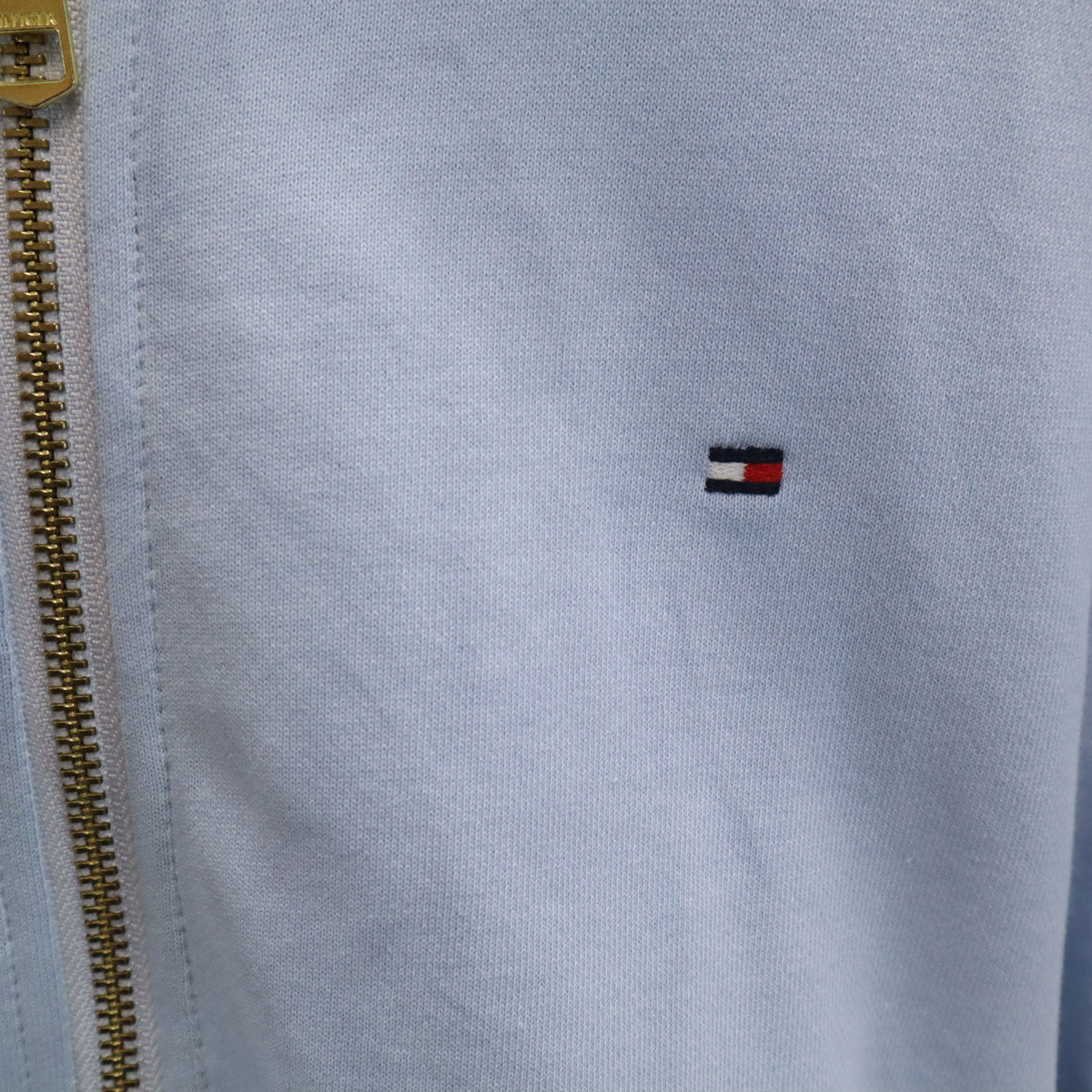 TOMMY HILFIGER トミーヒルフィガー 未使用 長袖 スウェット ジップパーカー L ブルー系 タグ付き メンズ