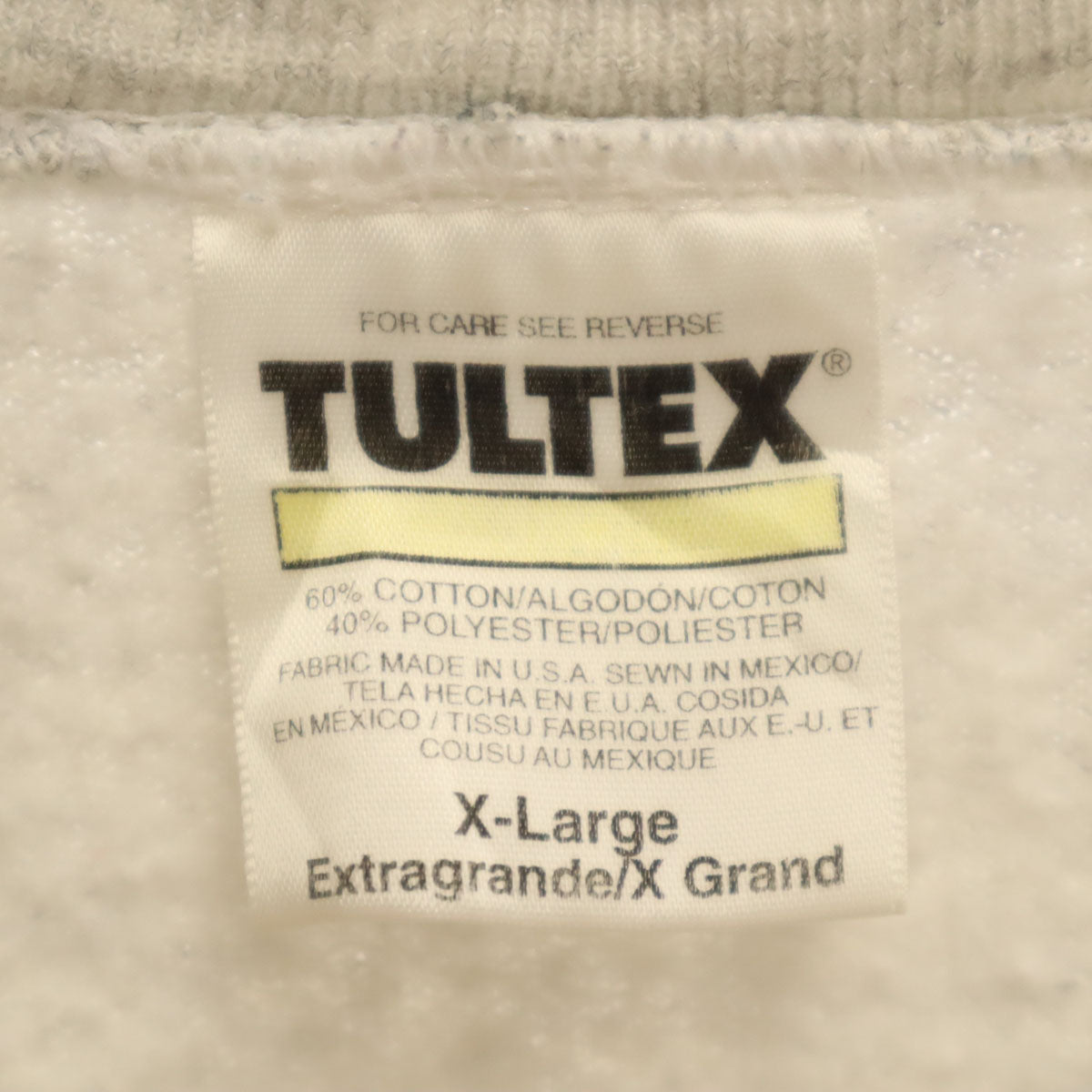 TULTEX タルテックス 90s オールド 長袖 スウェット トレーナー XL グレー メンズ