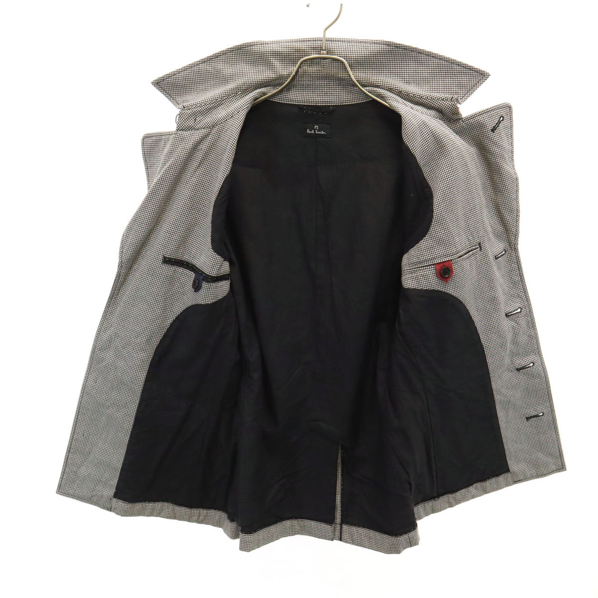 PS Paul Smith ピーエスポールスミス 日本製 ハウンドトゥース柄 ジャケット M ブラック 千鳥格子 メンズ