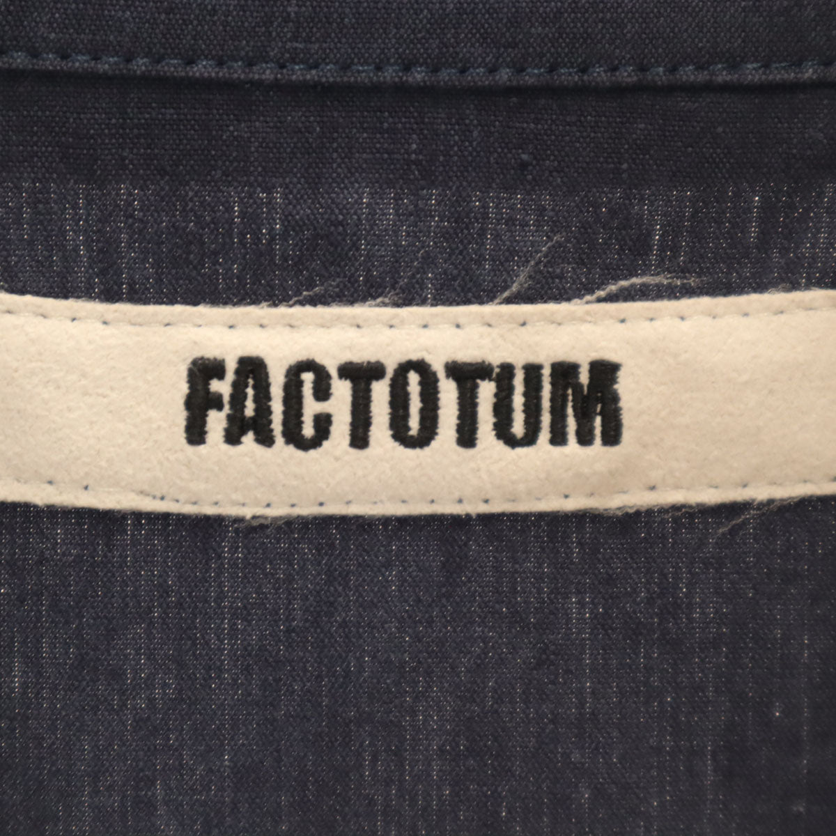 FACTOTUM ファクトタム 日本製 リネンブレンド ロング ベスト 36 ネイビー レディース