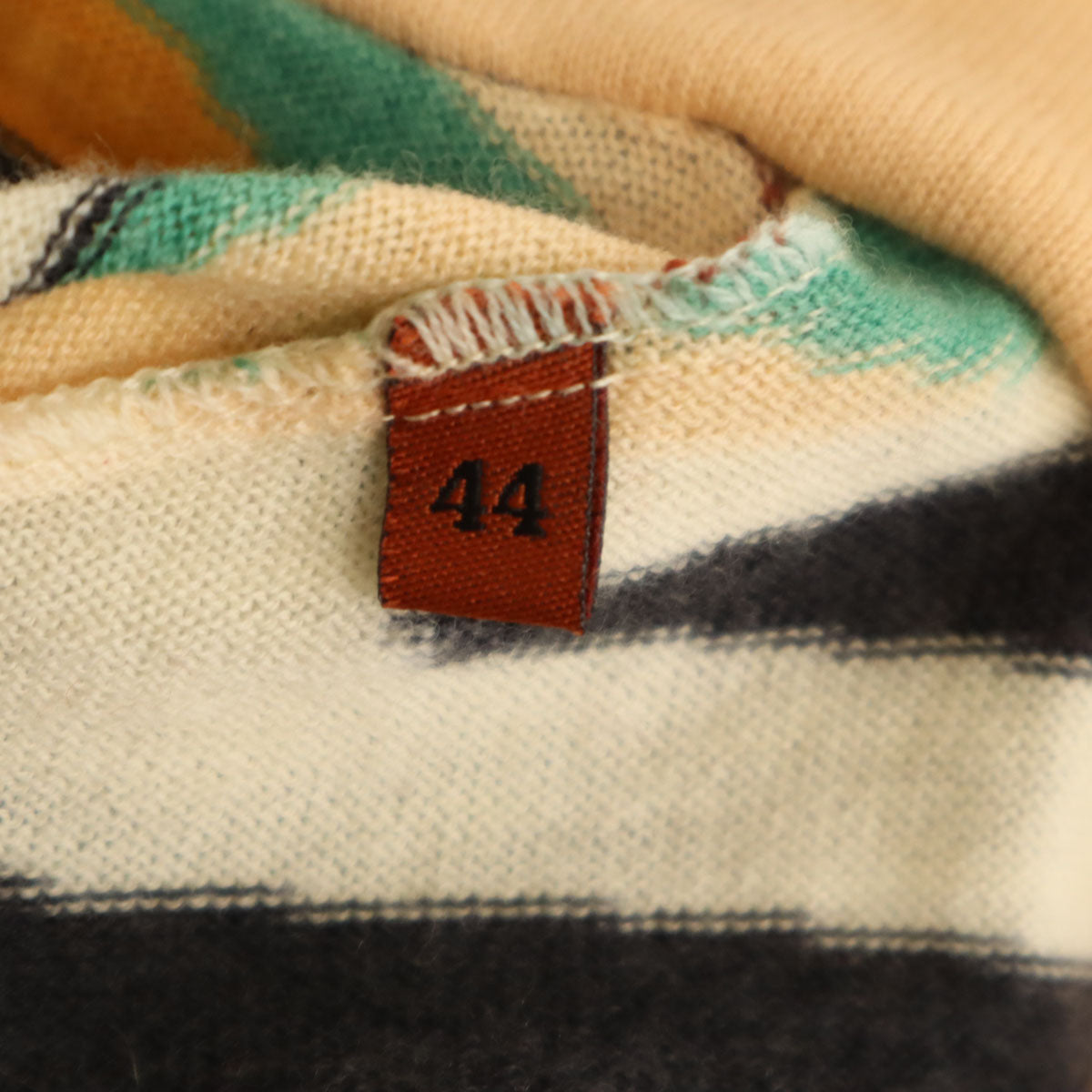 Missoni ミッソーニ イタリア製 総柄 半袖 ポロ ニット 44 マルチ レディース