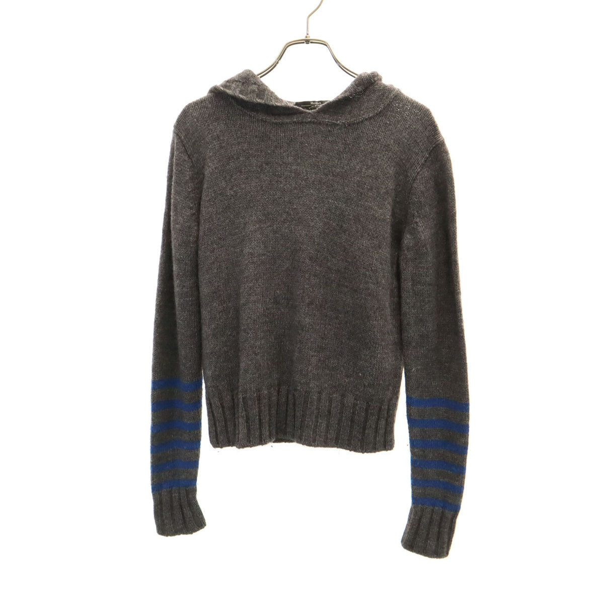MaxMara WEEKEND LINE マックスマーラ ウィークエンドライン イタリア製 長袖 ニット パーカー S チャコールグレー セーター レディース