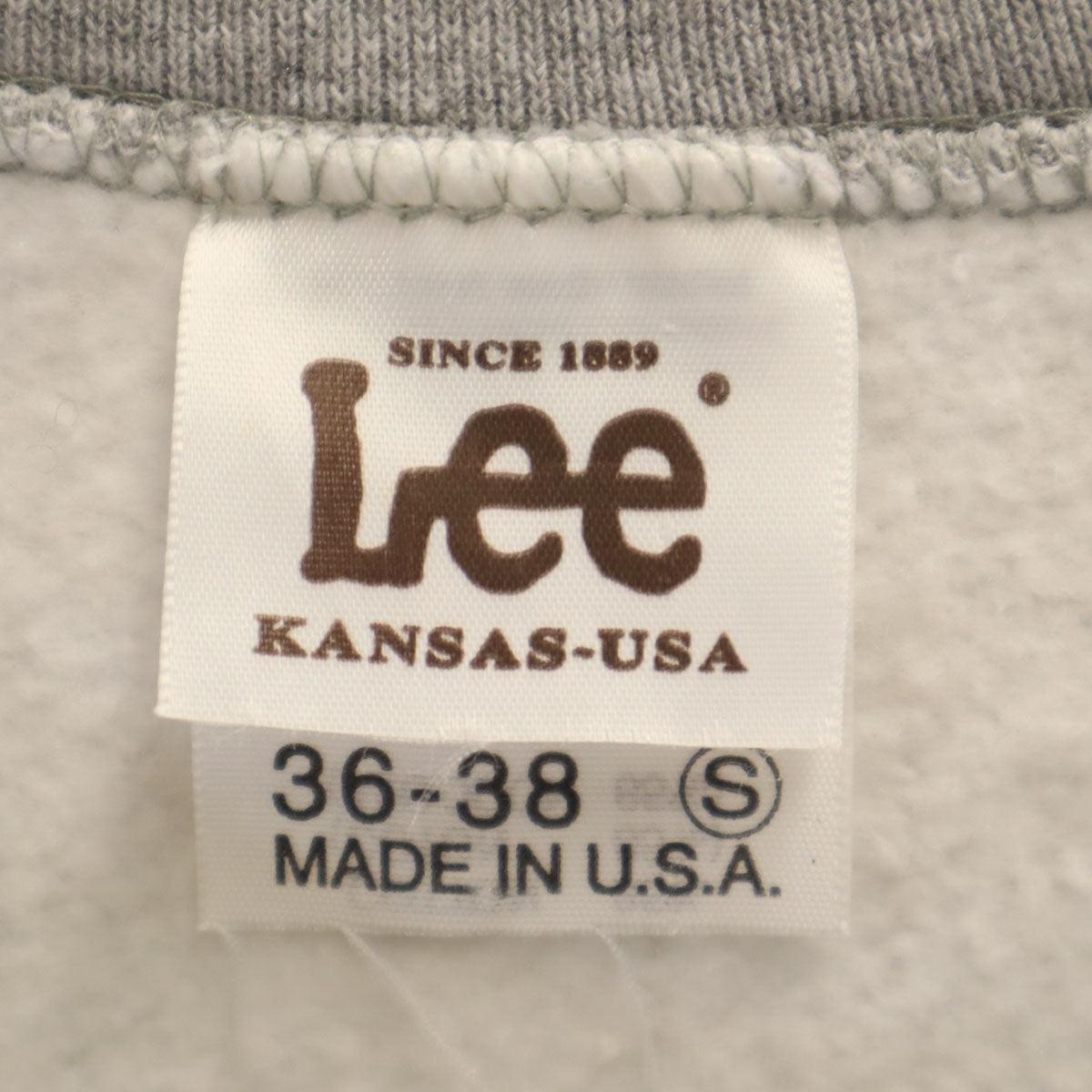 Lee リー USA製 バディー 長袖 スウェット トレーナー S グレー Buddy 裏起毛 メンズ