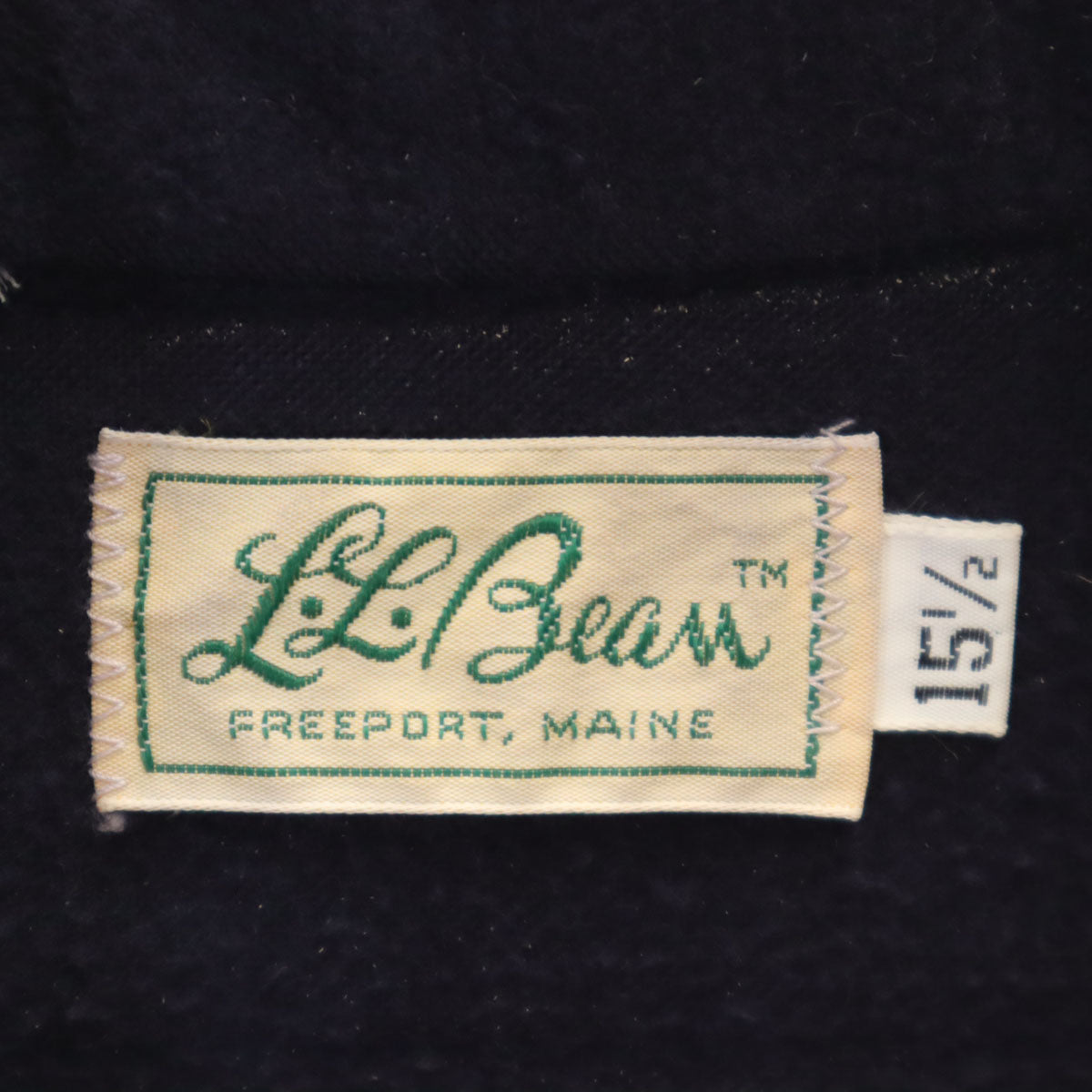 L.L.Bean エルエルビーン 70s ヴィンテージ 筆記体タグ シャモア 長袖 ネルシャツ 15 1/2 ネイビー アウトドア メンズ