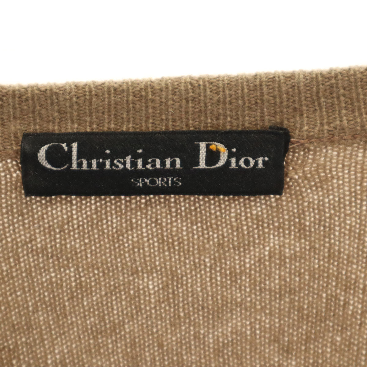 Christian Dior SPORTS クリスチャンディオールスポーツ 90s オールド 長袖 Vネック セーター L モカブラウン ニット レディース