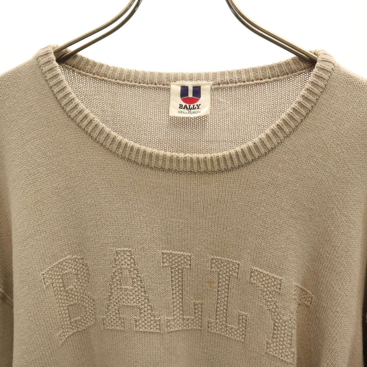 BALLY COLLECTION バリー コレクション 80s 90s オールド 長袖 ニット M ベージュ セーター メンズ
