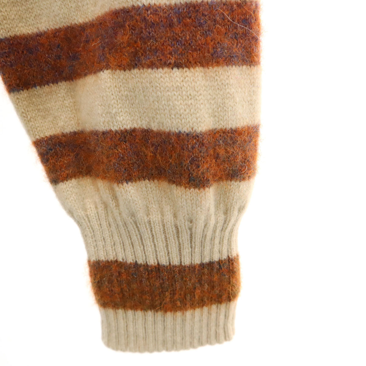 Missoni ミッソーニ イタリア製 ボーダー柄 長袖 セーター 52 ベージュ ニット メンズ