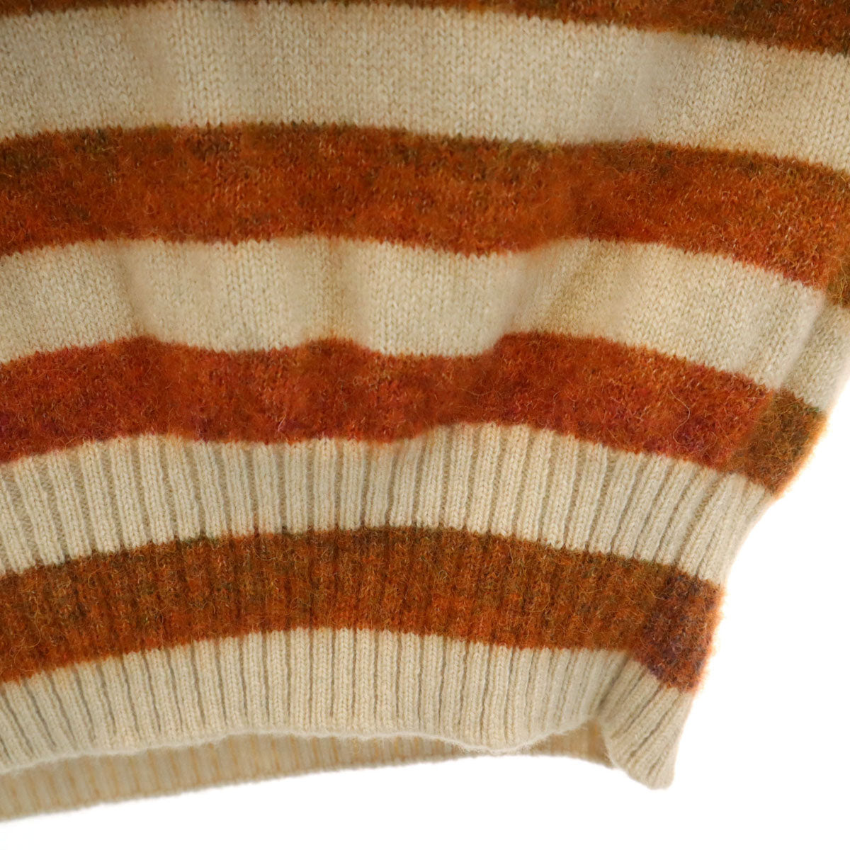 Missoni ミッソーニ イタリア製 ボーダー柄 長袖 セーター 52 ベージュ ニット メンズ
