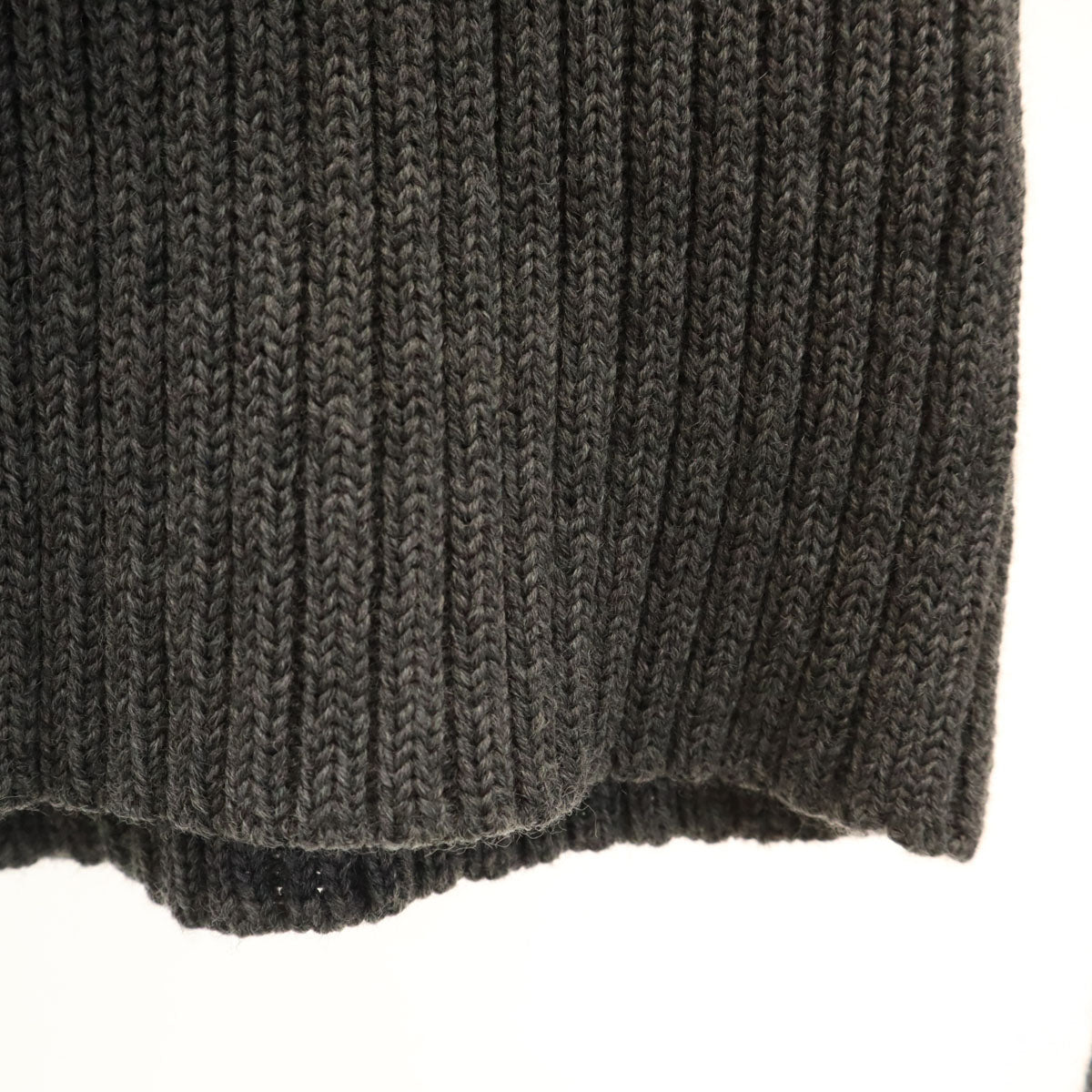 Yohji Yamamoto ヨウジヤマモト 日本製 長袖 ヴィンテージ加工 リブ ニット グレー ロング グランジ レディース