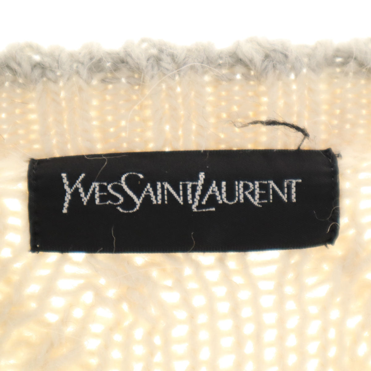 YVES SAINT LAURENT イヴサンローラン 90s オールド ボーダー柄 長袖 セーター L 生成り ニット メンズ