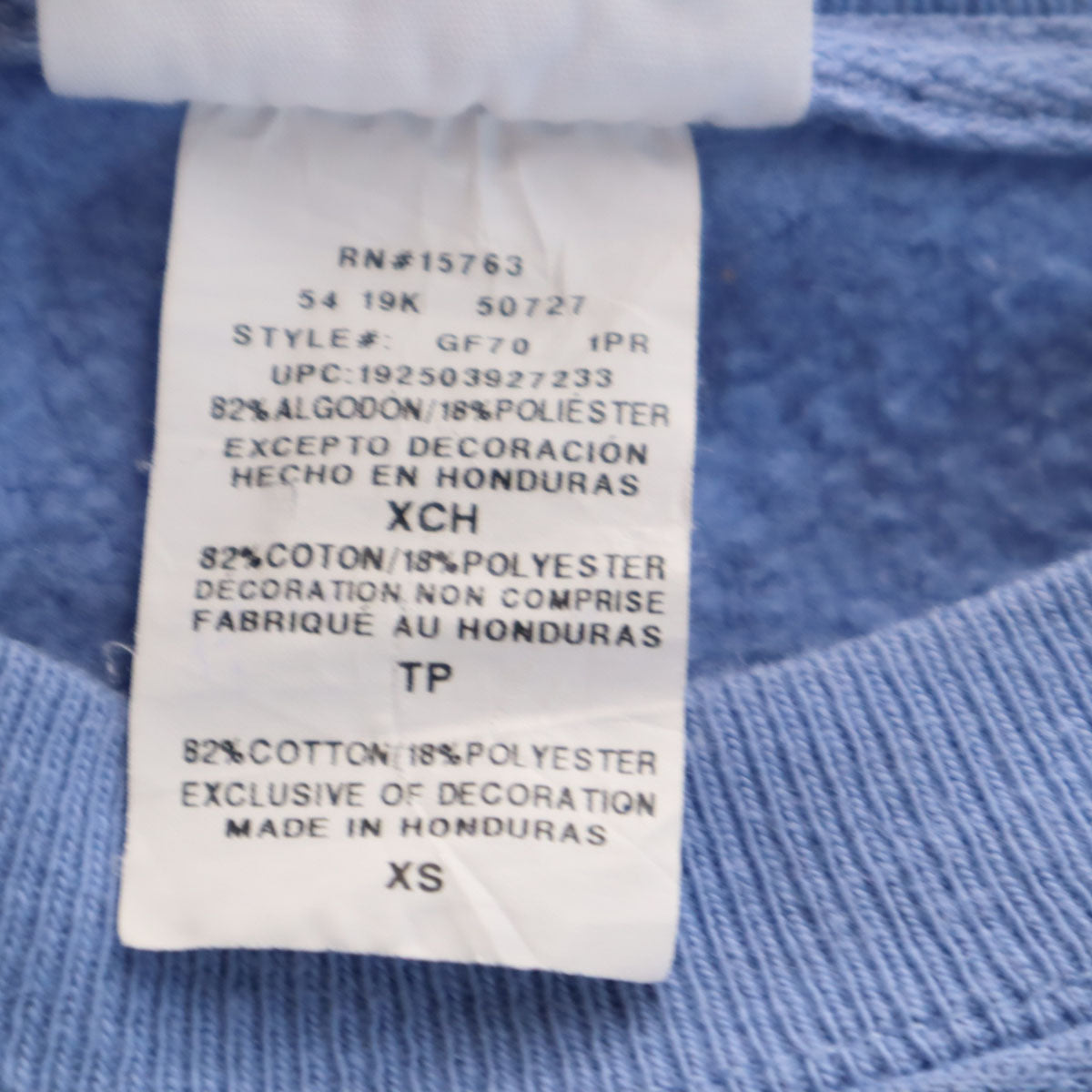 Champion チャンピオン 長袖 スウェット トレーナー XS ブルー メンズ