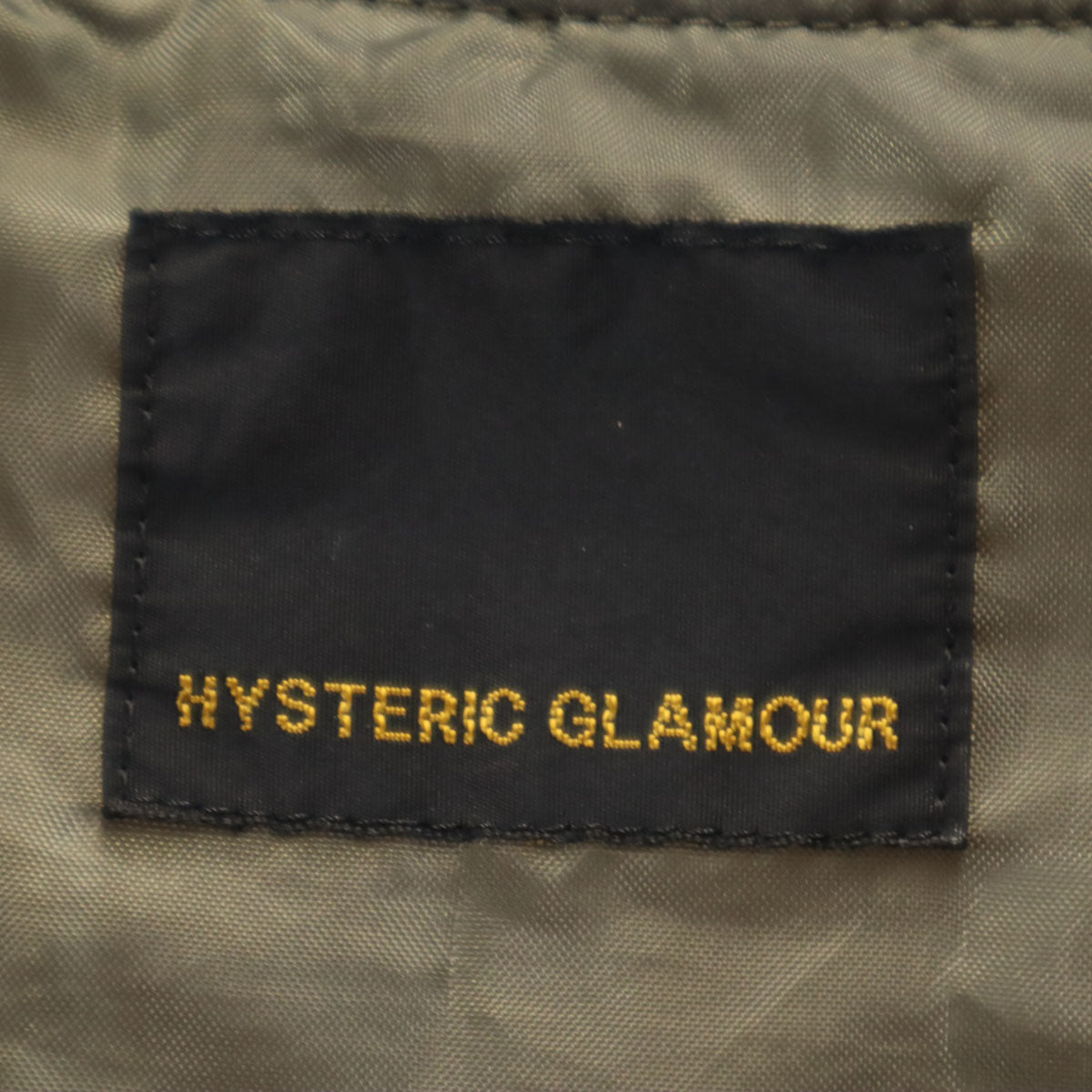 HYSTERIC GLAMOUR ヒステリックグラマー 日本製 レーヨンブレンド MA-1 フライトジャケット free カーキ レディース