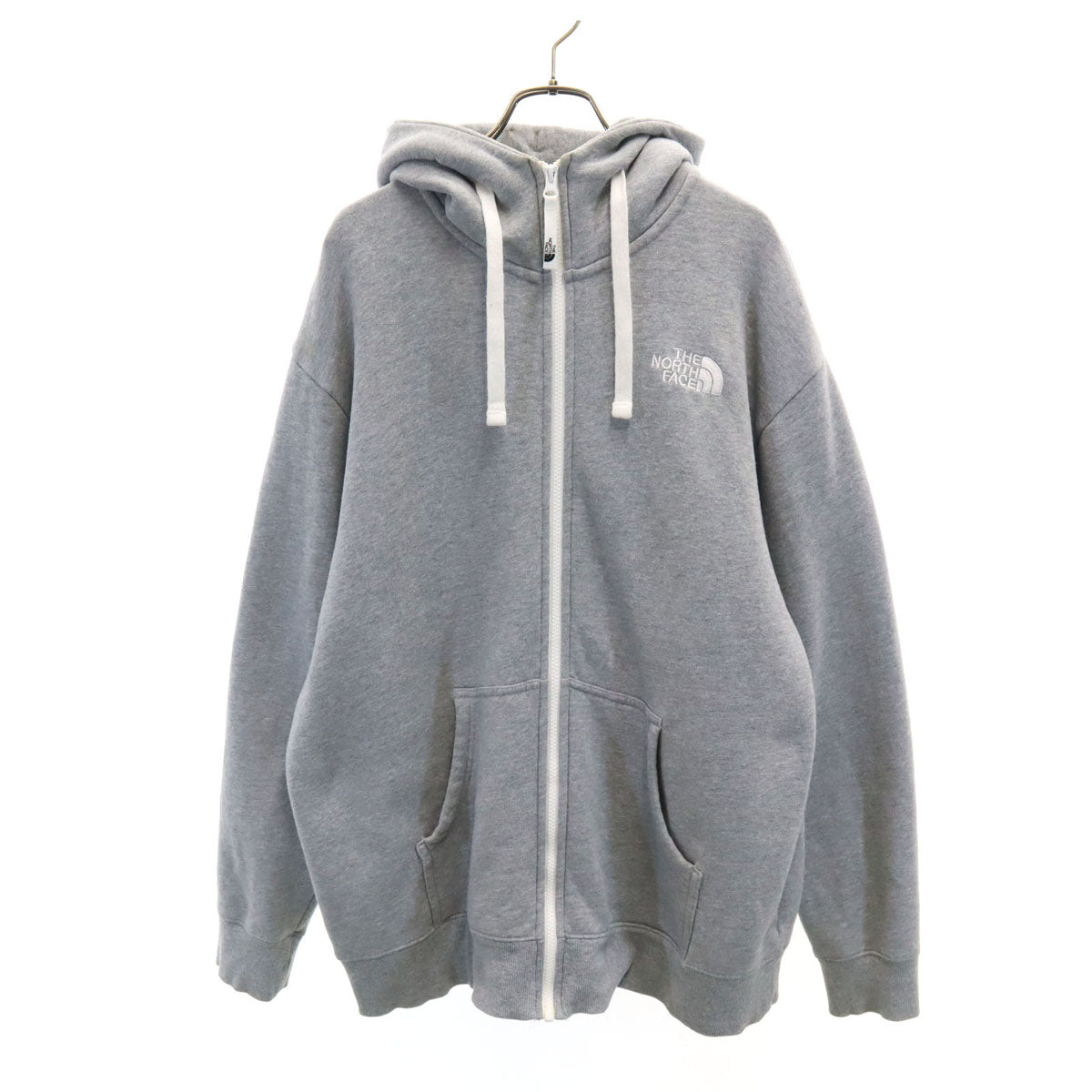 THE NORTH FACE ノースフェイス 長袖 リアビュー スウェット ジップパーカー XL グレー NT11530 アウトドア 裏起毛 メンズ