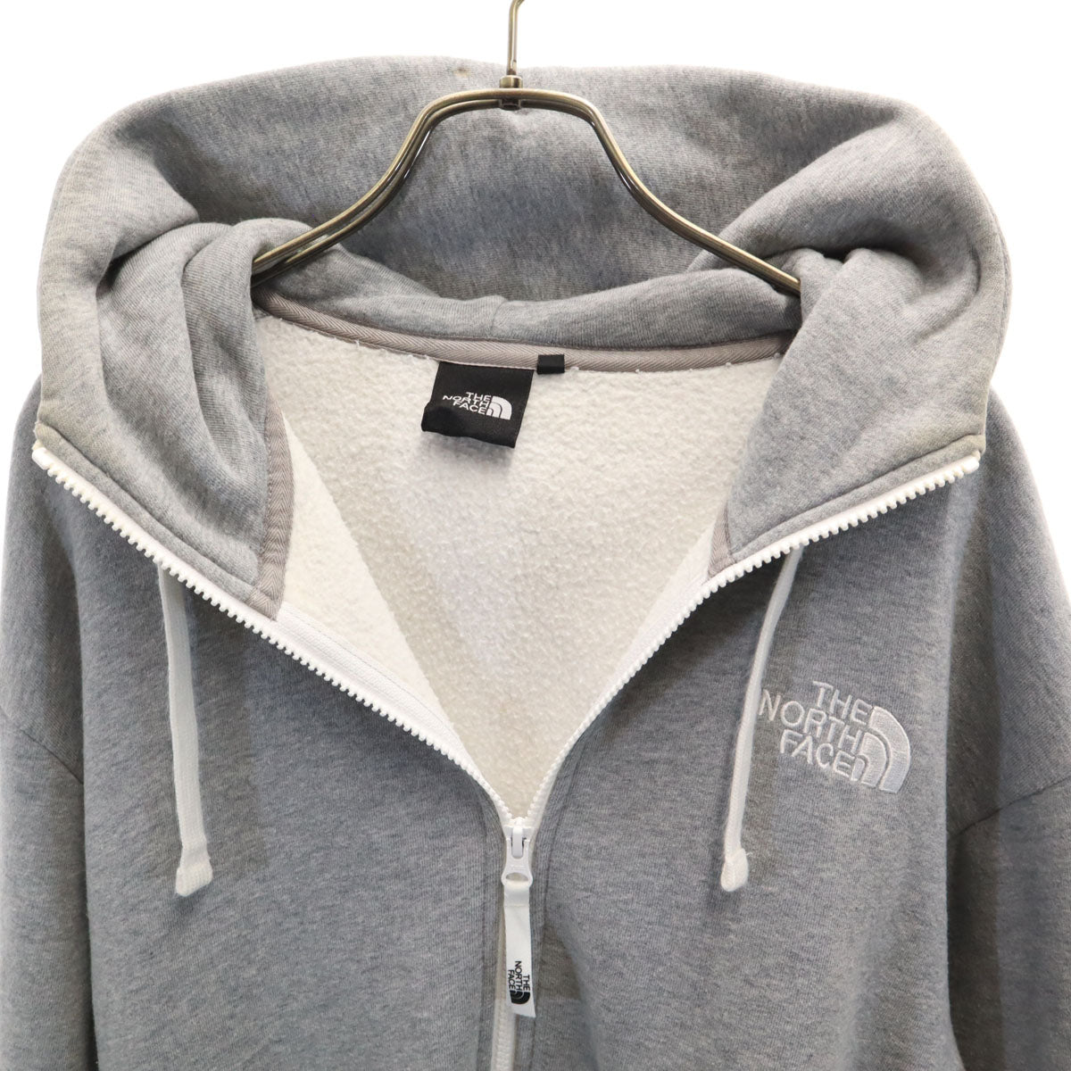 THE NORTH FACE ノースフェイス 長袖 リアビュー スウェット ジップパーカー XL グレー NT11530 アウトドア 裏起毛 メンズ