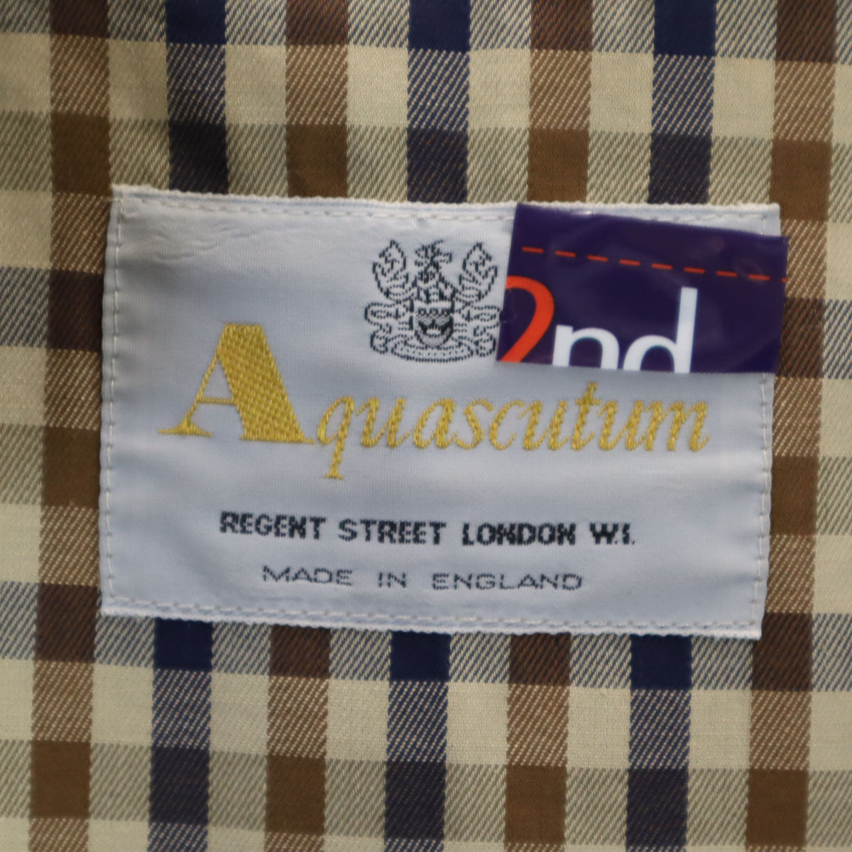 Aquascutum アクアスキュータム 80s 90s イングランド製 オールド ステンカラーコート ネイビー メンズ
