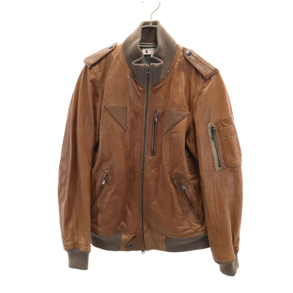 The DUFFER of ST.GEORGE ザダファーオブセントジョージ 羊革レザー フライトジャケット L ブラウン レディース