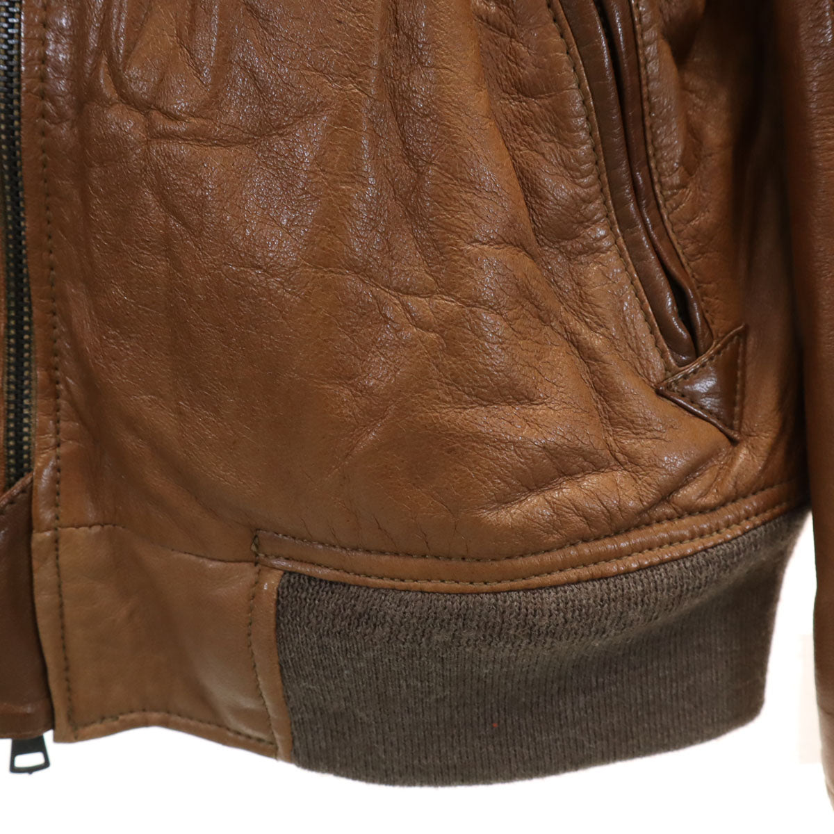 The DUFFER of ST.GEORGE ザダファーオブセントジョージ 羊革レザー フライトジャケット L ブラウン レディース
