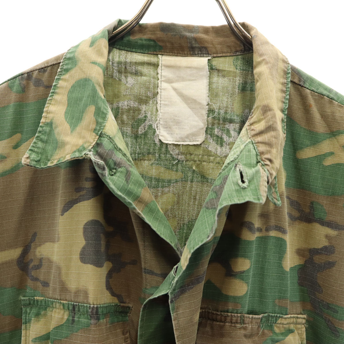 US ARMY アメリカ軍 60s 70s ヴィンテージ 5th ブラウンリーフカモ柄 ジャングルファティーグ ジャケット カーキ ミリタリー メンズ