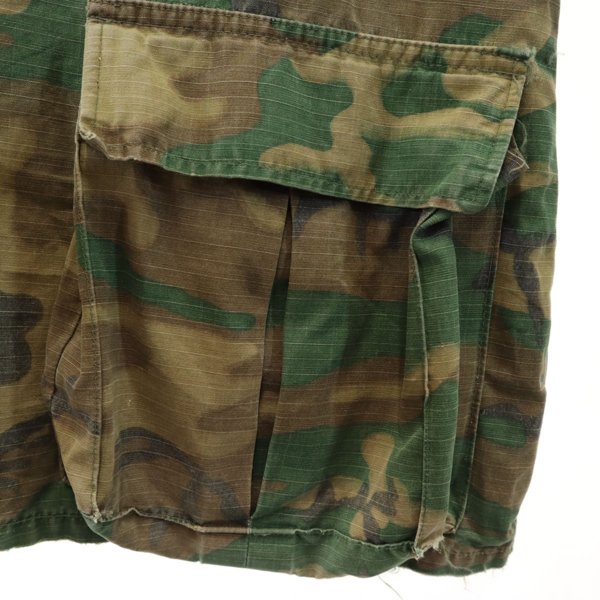 US ARMY アメリカ軍 60s 70s ヴィンテージ 5th ブラウンリーフカモ柄 ジャングルファティーグ ジャケット カーキ ミリタリー メンズ