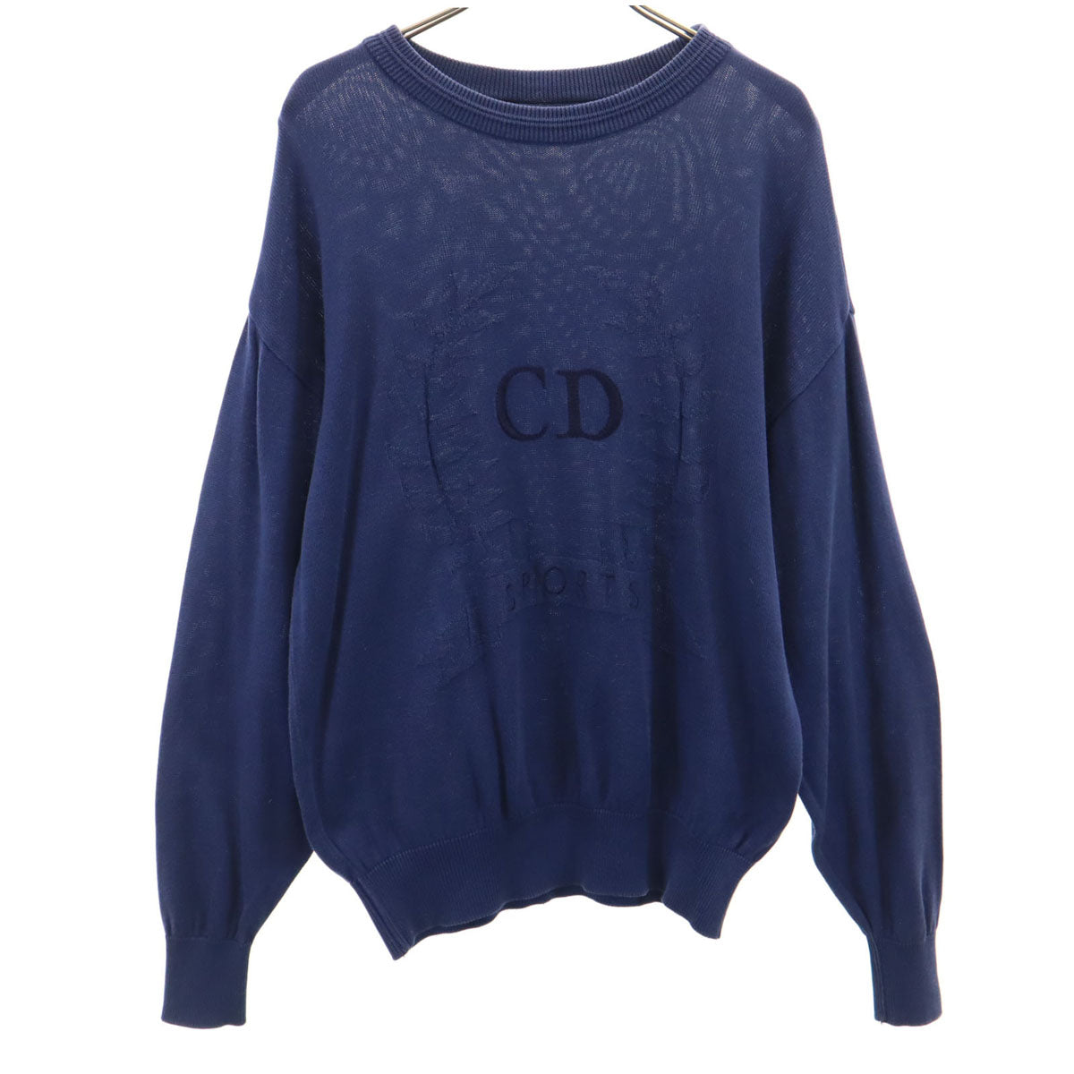 Christian Dior SPORTS クリスチャンディオールスポーツ 90s オールド 長袖 ニット L ネイビー セーター メンズ