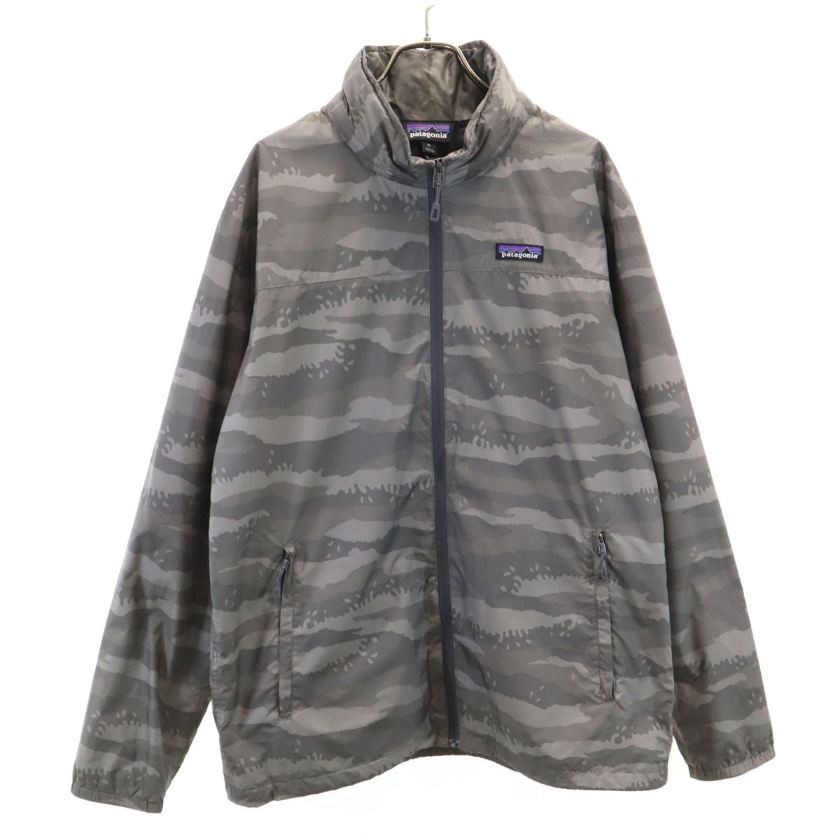 patagonia パタゴニア カモフラ柄 ウインドブレーカー M パープル 27237SP18 アウトドア 迷彩 ポケッタブル ジャケット メンズ