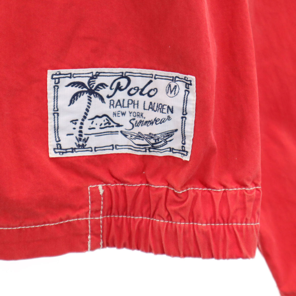 Polo by Ralph Lauren ポロバイラルフローレン 90s オールド ビッグポニー刺繍 フードジャケット M レッド レディース