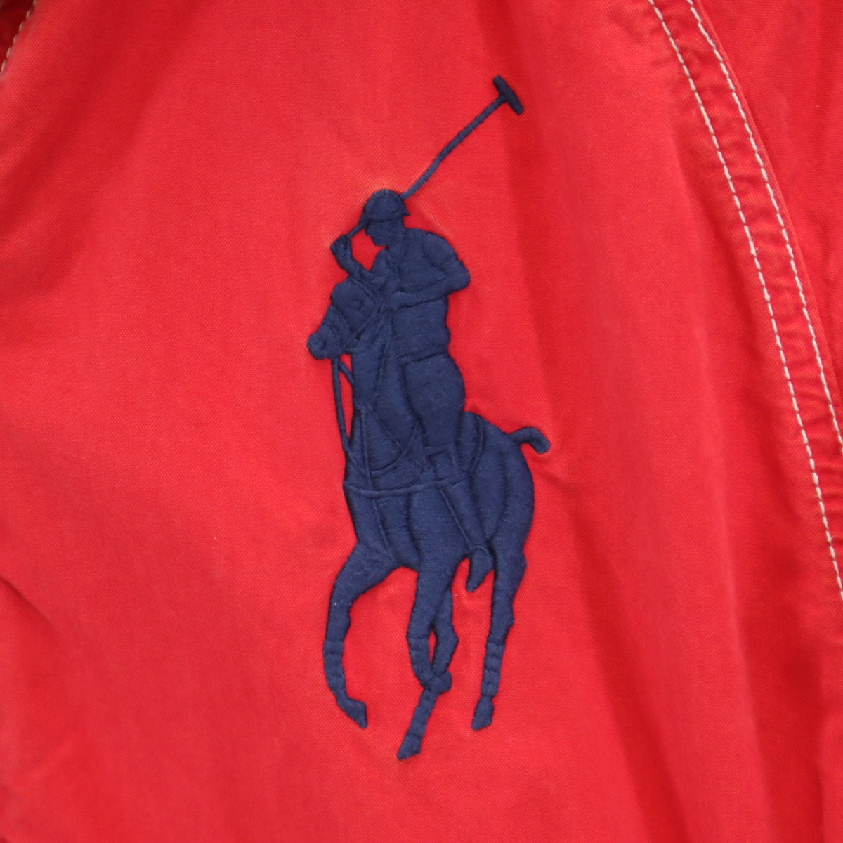 Polo by Ralph Lauren ポロバイラルフローレン 90s オールド ビッグポニー刺繍 フードジャケット M レッド レディース