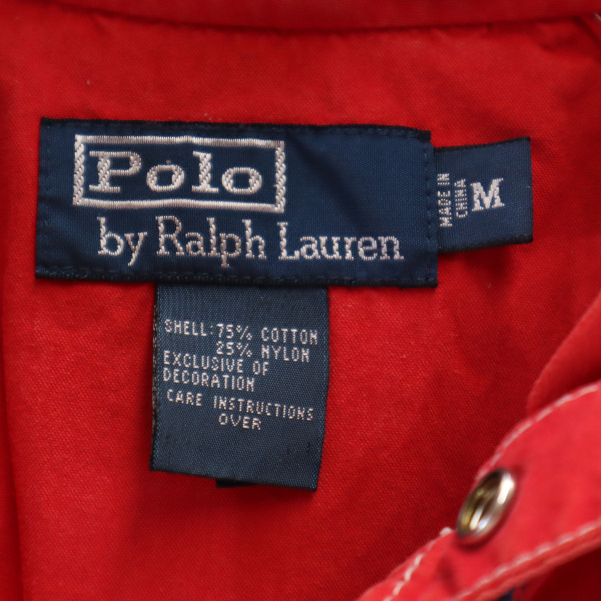 Polo by Ralph Lauren ポロバイラルフローレン 90s オールド ビッグポニー刺繍 フードジャケット M レッド レディース