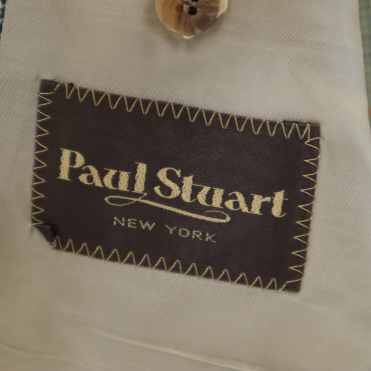 PAUL STUART ポールスチュアート 90s オールド ハウンドトゥース チェック柄 テーラードジャケット A4 マルチ 千鳥格子 メンズ