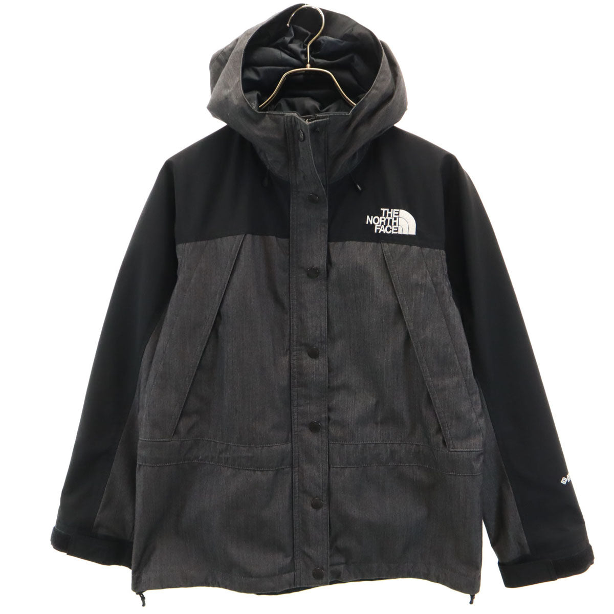 THE NORTH FACE ザノースフェイス GORE-TEX ナイロンジャケット M グレー フーディーアウトドア NPW22135 レディース