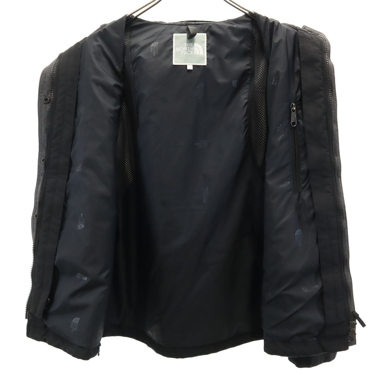 THE NORTH FACE ザノースフェイス GORE-TEX ナイロンジャケット M グレー フーディーアウトドア NPW22135 レディース