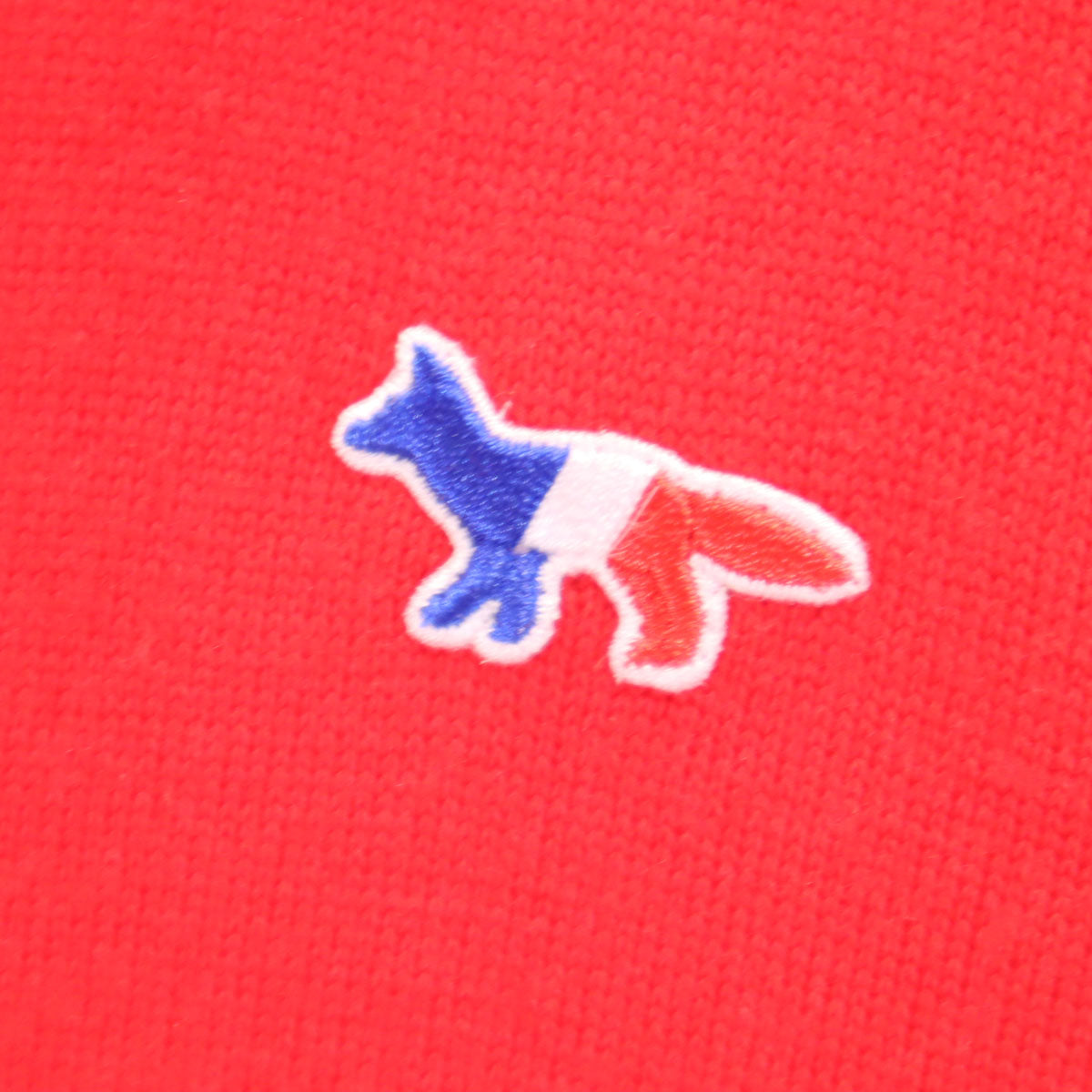 MAISON KITSUNE メゾンキツネ ポルトガル製 長袖 Vネック ニットカーディガン XXS レッド メンズ