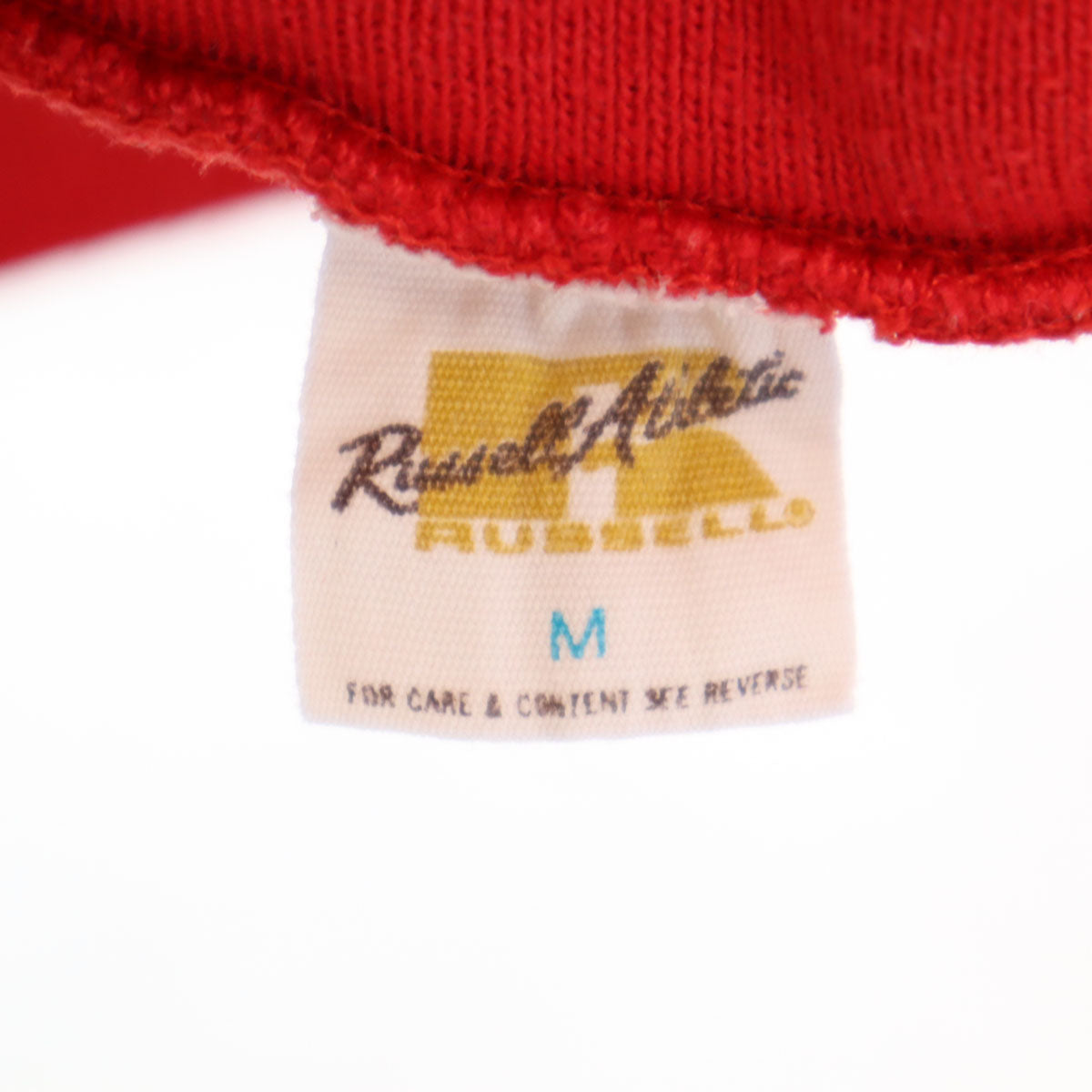 RUSSELL ラッセル 70s USA製 ヴィンテージ 金タグ 長袖 スウェットパーカー M レッド メンズ