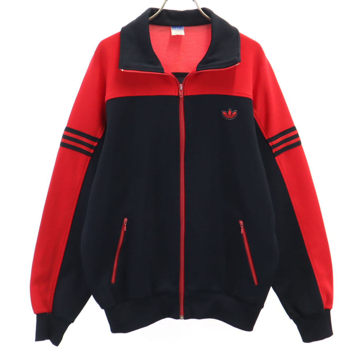 adidas アディダス 70s 西ドイツタグ ヴィンテージ トラックジャケット 6 ブラック デサント ジャージ メンズ