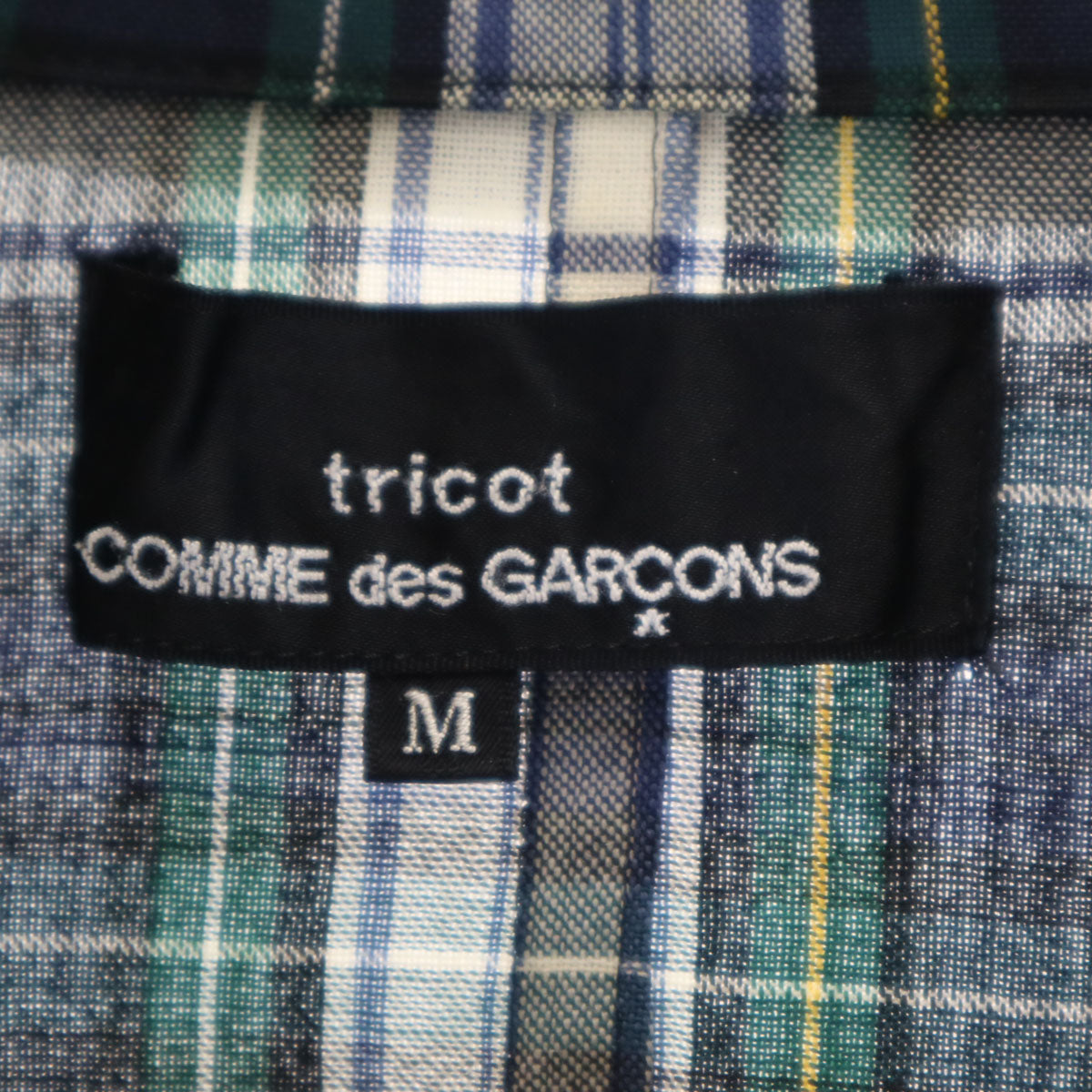 tricot COMME des GARCONS トリココムデギャルソン 2004年 00s 日本製 チェック柄 テーラードジャケット M ネイビー アンコン レディース