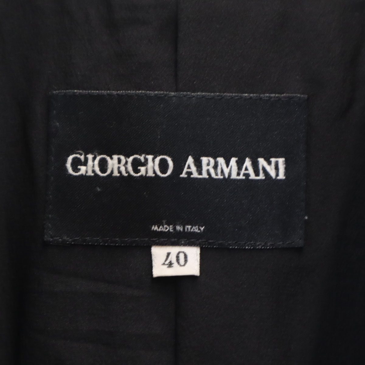 GIORGIO ARMANI ジョルジオアルマーニ 90s イタリア製 オールド ストライプ柄 ジャケット 40 ブラック レディース
