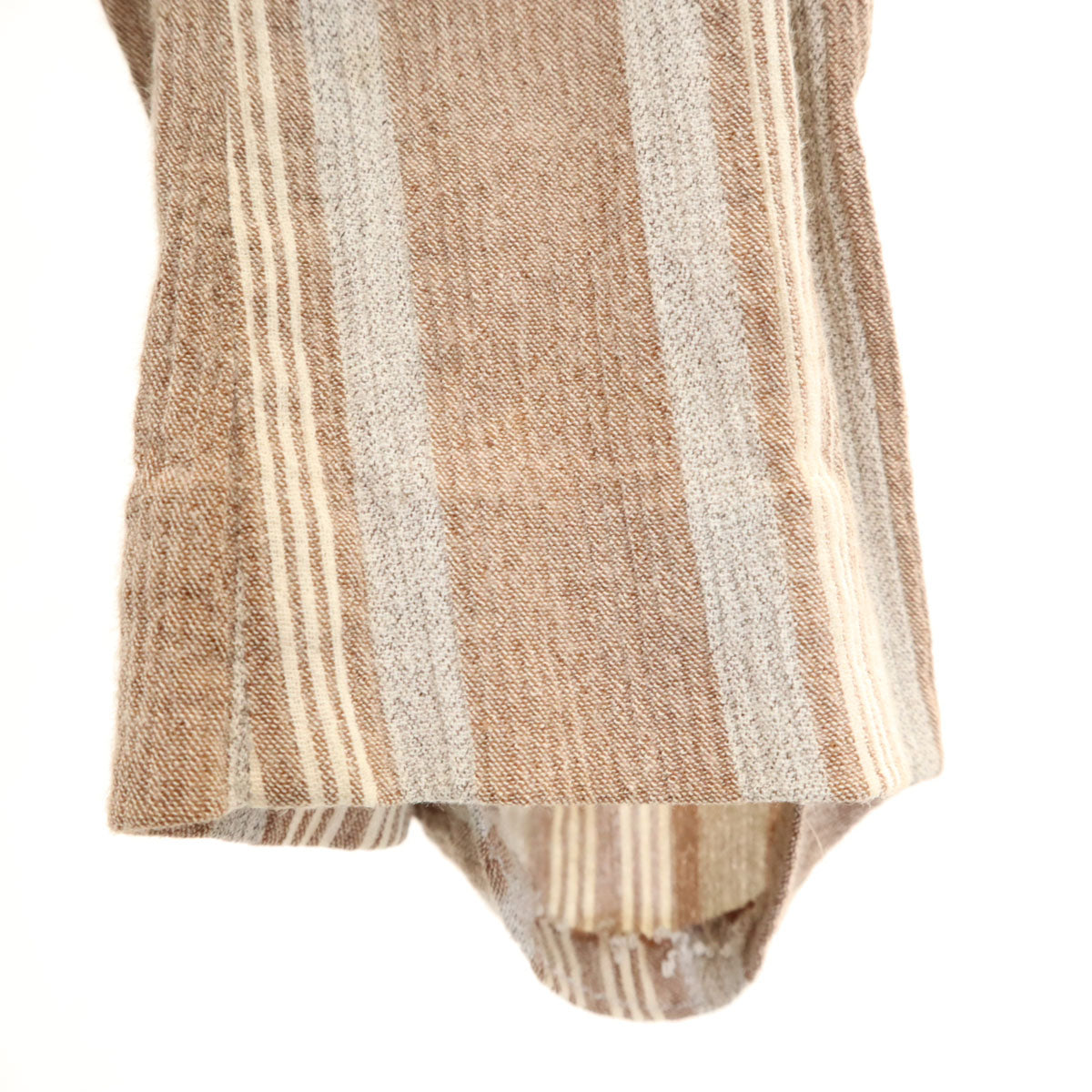 Emporio Armani エンポリオアルマーニ 90s イタリア製 オールド ストライプ柄 コットンジャケット 38 ベージュ レディース