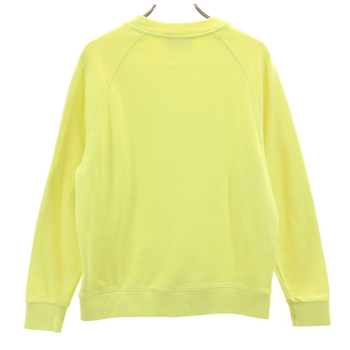 MAISON KITSUNE メゾンキツネ ポルトガル製 長袖 スウェット トレーナー S 黄緑系 レディース