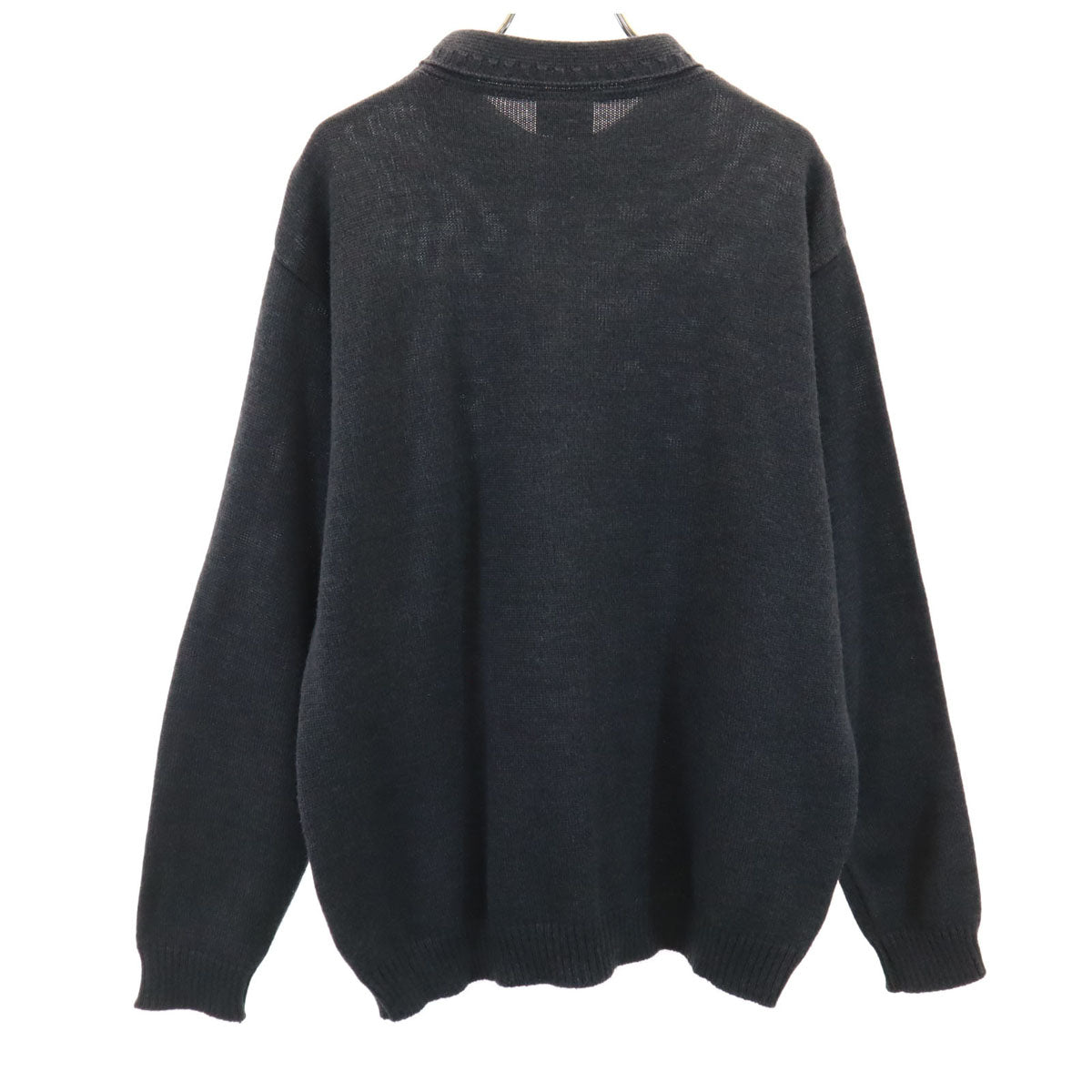 VERSACE JEANS COUTURE ヴェルサーチ ジーンズクチュール 90s オールド 長袖 ニット L チャコールグレー セーター メンズ