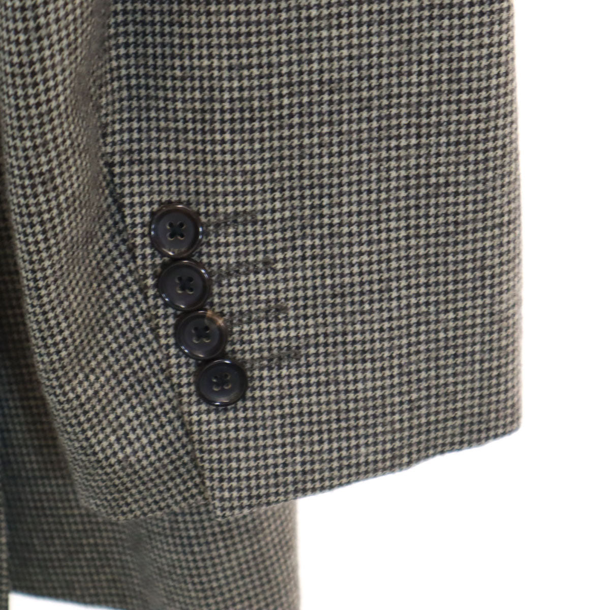 BURBERRY LONDON バーバリーロンドン 日本製 ハウンドトゥース柄 テーラードジャケット L ベージュ 三陽商会 千鳥格子 メンズ