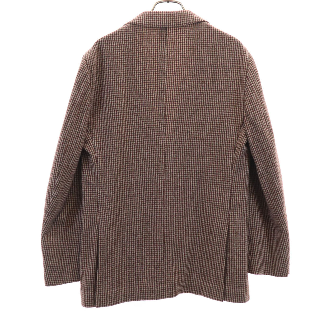 未使用 green label relaxing グリーンレーベルリラクシング UNITED ARROWS ウールブレンド 千鳥格子 ジャケット 44 ブラウン系 メンズ